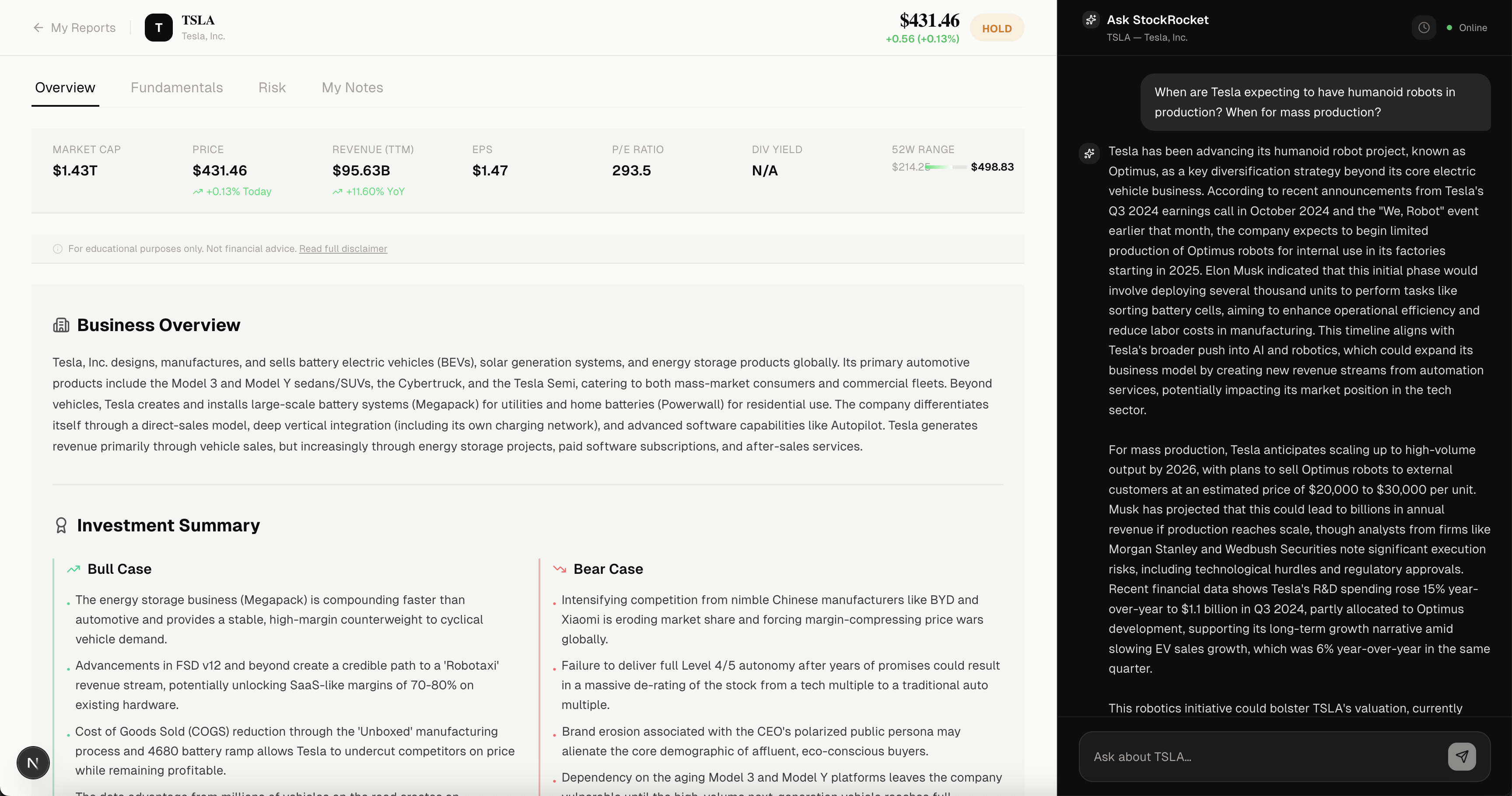 Your Personal Analyst, On Demand